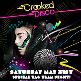 Defined by Media Crooked Disco March 08 Flyer Design