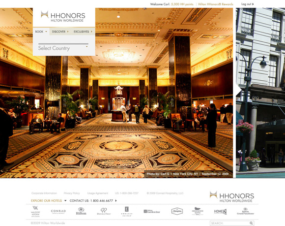 Hilton Honors Rewards Site Image 1